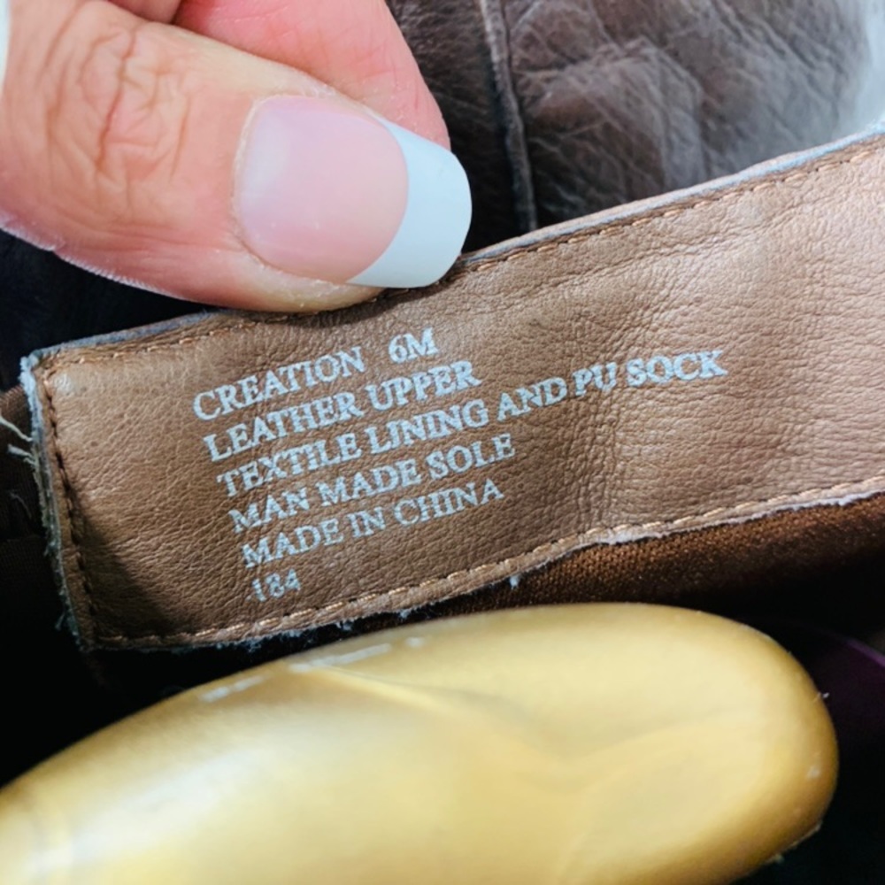 Steve Madden Creation Tan Brown Leather Boots 6M - Picture 7 of 8